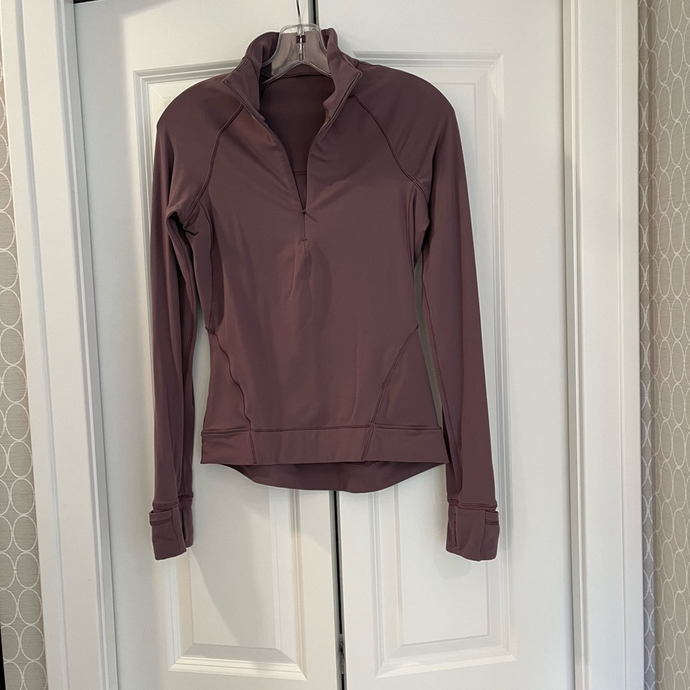 Lululemon 1/2 zip pullover jacket. Lilac. Size 4.